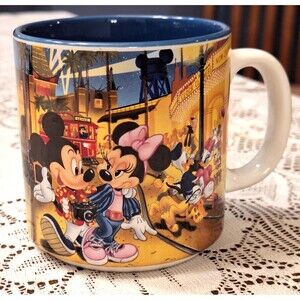 Vintage Disney MGM Studios Mickey Minnie Mouse Coffee Cup Mug 8 oz